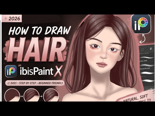  ✨ How to Draw Hair in ibisPaint X | Step-by-Step Hair Drawing Tutorial•