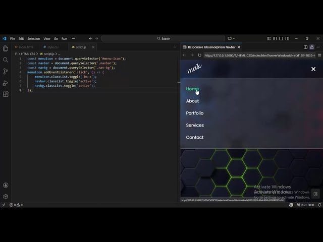 How to Create a Navigation Bar using HTML and CSS | Navbar CSS Tutorial | Header HTML CSS