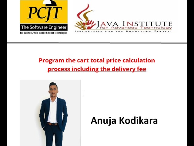 Program the Cart Total Price Calculation | WEB Programming I | Java Institute
