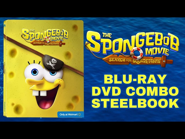 The SpongeBob Movie Search for SquarePants Walmart Exclusive Limited Edition Blu-ray + DVD Steelbook