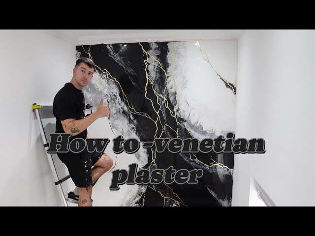 Black venetian plaster