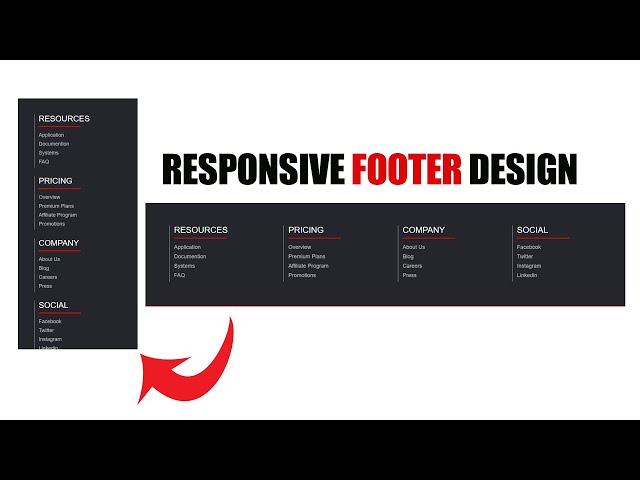 Master the Art of Responsive Footer Design | HTML & CSS Tutorial