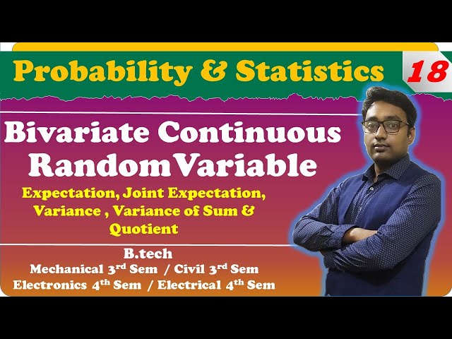 BIVARIATE CONTINUOUS RANDOM VARIABLE||Expectation||Variance||Probability & Statistics by Aditya Sir