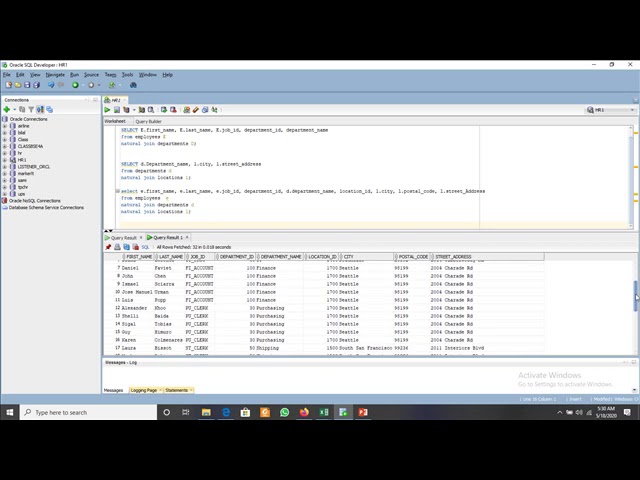 Database Join and Type of Join