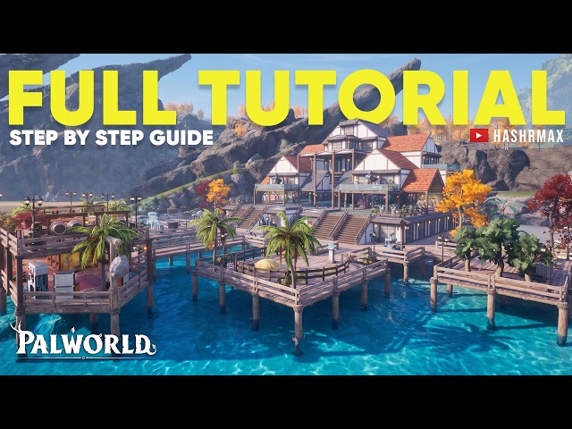 BEGINNER STEP BY STEP GUIDE BUILDING TUTORIAL FOR THE ULTIMATE OCEAN RESORT BASE! #Palworld