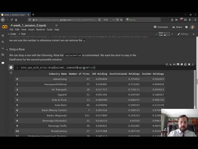 Python in Finance: Pandas and Importing Data from Excel (Session 3)
