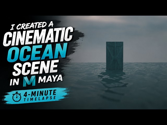 I Created a Cinematic Ocean Scene in Maya | 4-Minute Timelapse