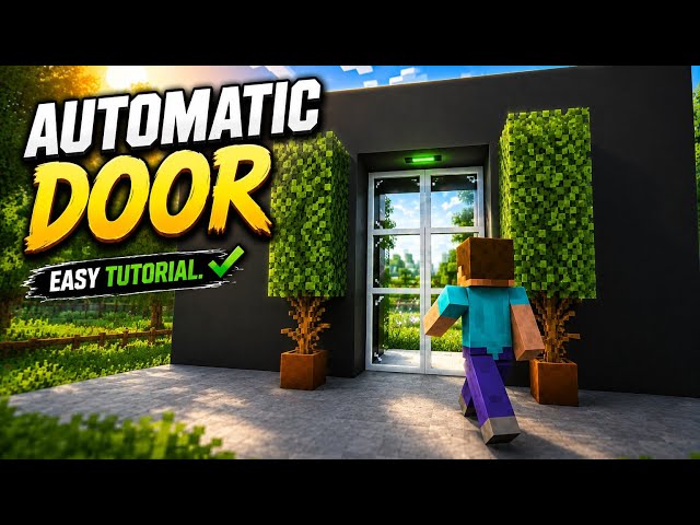 MINECRAFT AUTOMATIC DOOR 🚪 EASY TUTORIAL 😀 ||