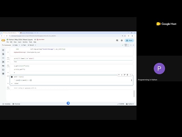 Python Live Session | Week 3 | T2-2026