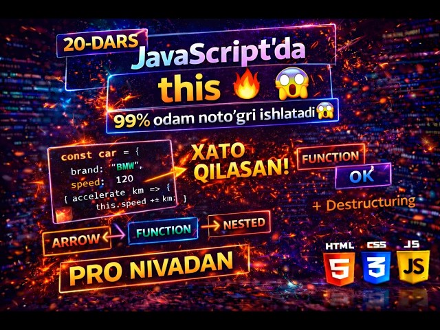 👉 JavaScript’da THIS 🔥 | 99% odam noto‘g‘ri ishlatadi 😱