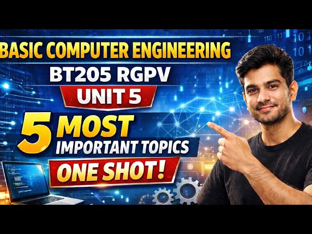 Basic Computer Engineering || Unit 5  Most Important Questions One Shot