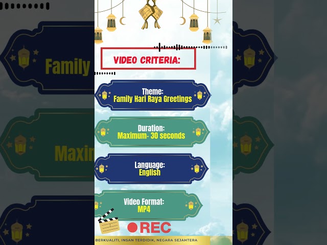 HIGHLY IMMERSIVE PROGRAMME (HIP) POSTER FOR FAMILY VIDEO SUBMISSION- HARI RAYA 2025
