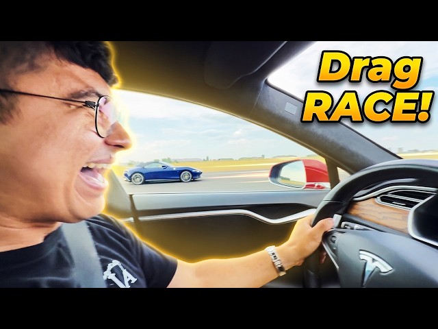 AM I HUMILIATING SUPERCARS IN A TESLA? (Drag Race)