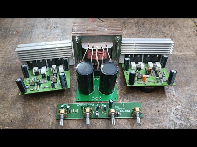 DIY audio amplifier using transistor 