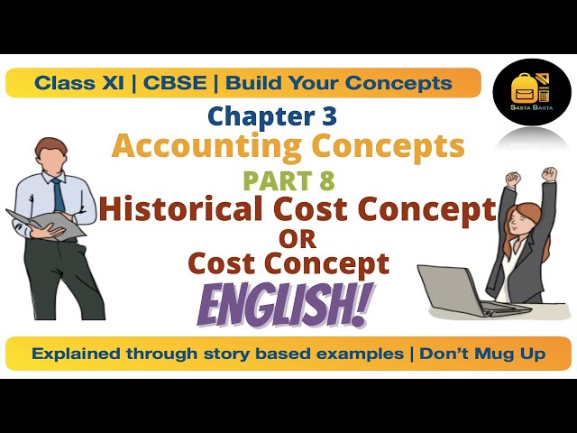 Class11 Chapter: 3 Historical Cost Concept or Cost Concept (English)|Accounting Concept |Part 8|CBSE