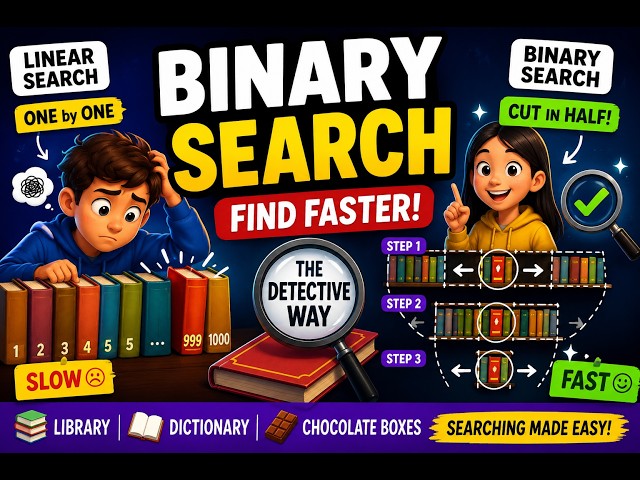 Binary Search for Kids: The Detective Way to Find Things Faster