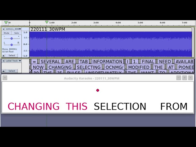 Decoding morse code in Audacity