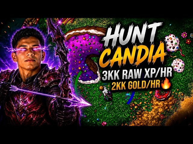 CANDIA Rubinot: 2KK GOLD/HR E 3KK RAW XP/HR! (SOLO HUNT)