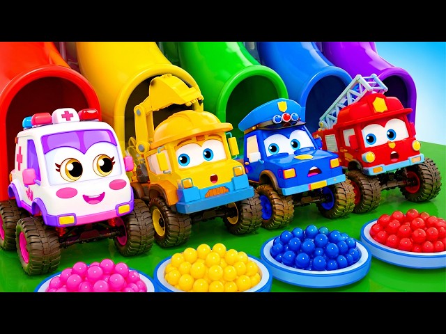 Learn Police Car, Fire Truck | Learn Vehicles | Funny Kids Songs & Nursery Rhymes | Robosquad