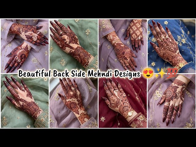 Mehndi design🥰/Back side mehndi design/Arabic back hand mehndi design/Simple full hand mehndi design