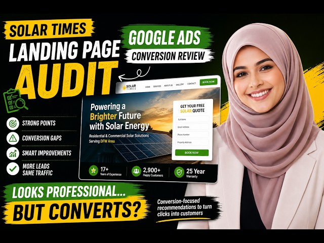 Landing Page Audit | Why Google Ads Page Is Losing Conversions