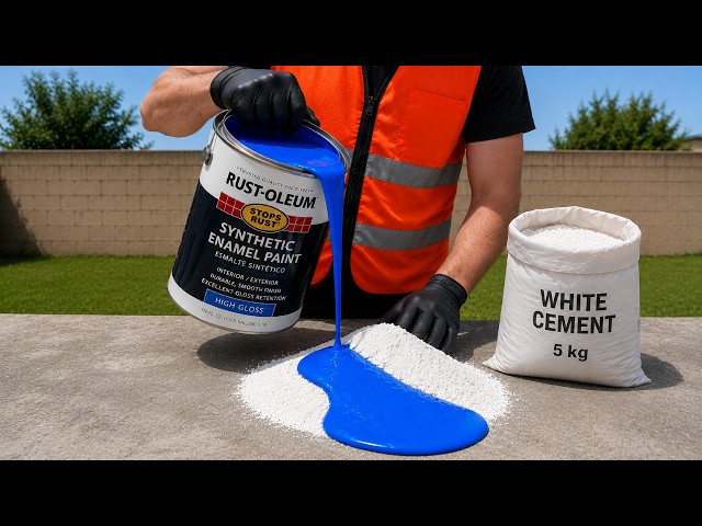 Mix WHITE CEMENT with SYNTHETIC ENAMEL and see something INSANE that’s worth millions!