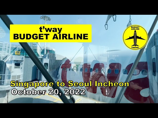 t'way Budget Airline A330 Singapore to Seoul Incheon Oct 20 2022