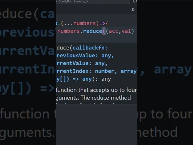 The Shadow Net: Master JS Rest Parameters! 🌑 #Shorts #JSin60s