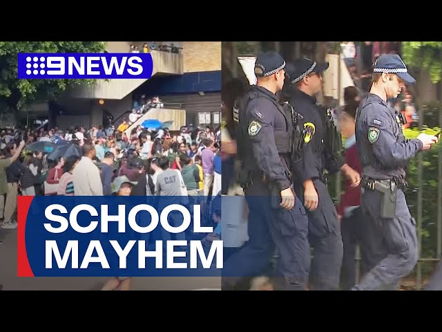 Chaos at selective school test in Sydney | 9 News Australia