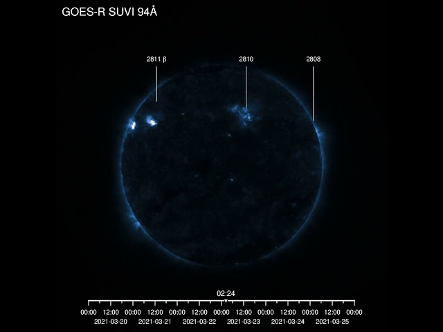 Combining SUVI 94Å imaging and solar region summary data to annotate active regions.