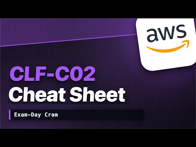 CLF-C02 Course #34: Final Cheat Sheet: Exam-Day Cram