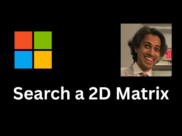 Search a 2D Matrix