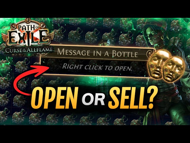 [PoE 3.29] Message in Bottle - OPEN or SELL? QUAD Tab Test for Charts Farm - Path of Exile