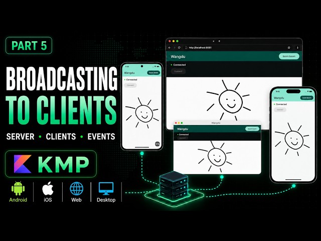 P5: Wangdu - BroadCasting to Clients via KTOR Websockets | KTOR | KOTLIN #hindi