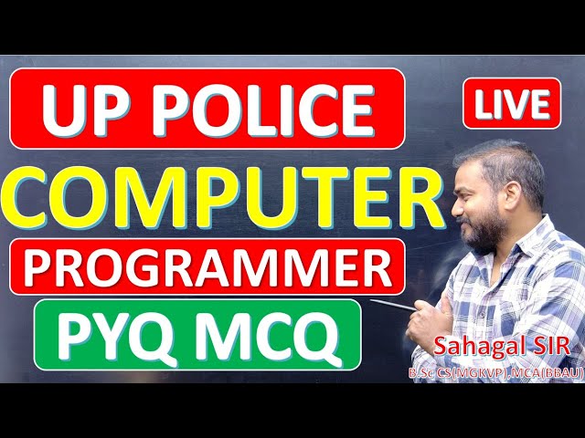 UP Police Computer Programmer PYQ MCQ Live 🔴 | 100% Exam Oriented Questions | Selection Pakki!