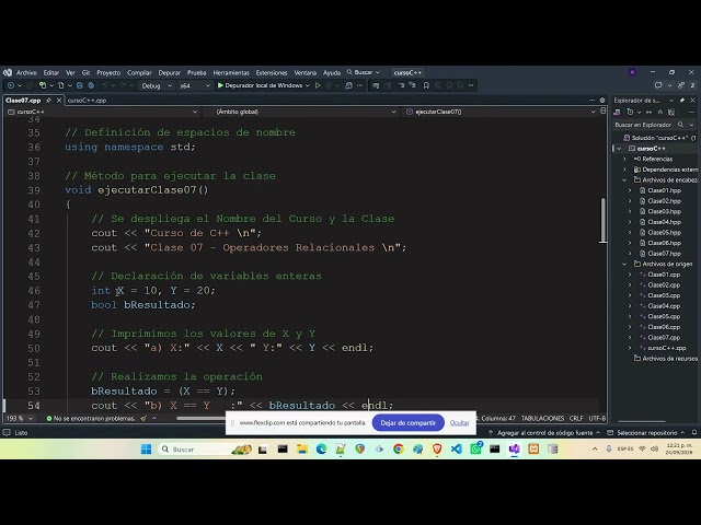 Curso de C++ Clase 007 Operadores Relacionales | Escuela Libre de Programación