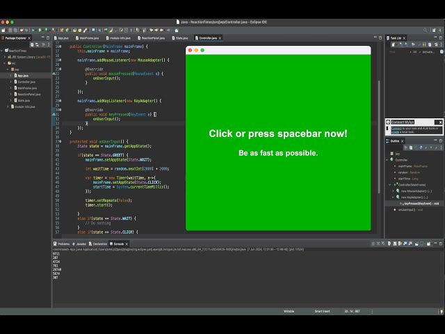 Creating a Reaction Timer App in Java Swing, Part 1:  A Basic Swing App