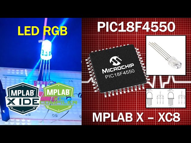 PIC18F4550 ¿Cómo programar led RGB? MPLAB X Compilador XC8