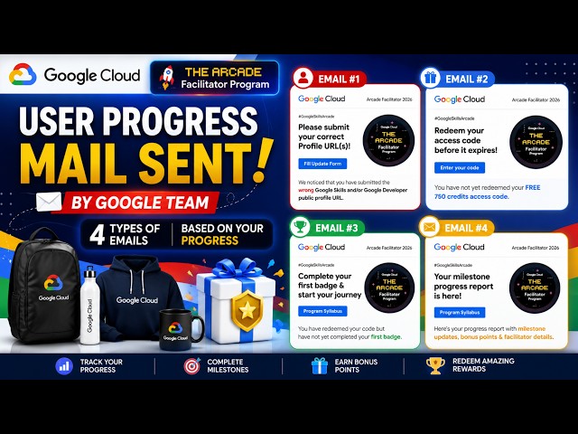 📩 User Progress Emails is Here! | Started Sending by  Google Team! | 4 Types Explained | GCAF 2026 🎁