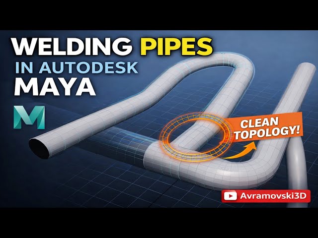 How to Weld Pipes in Autodesk Maya | 3D Modeling Workflow Tutorial