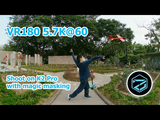 Launching a plane at Rose Garden - a fast VR180 demo with magic masking