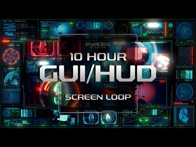 UX GUI HUD Hologram Data Tech Computer Screens » 10 Hours » Futuristic Screensaver | No Sound
