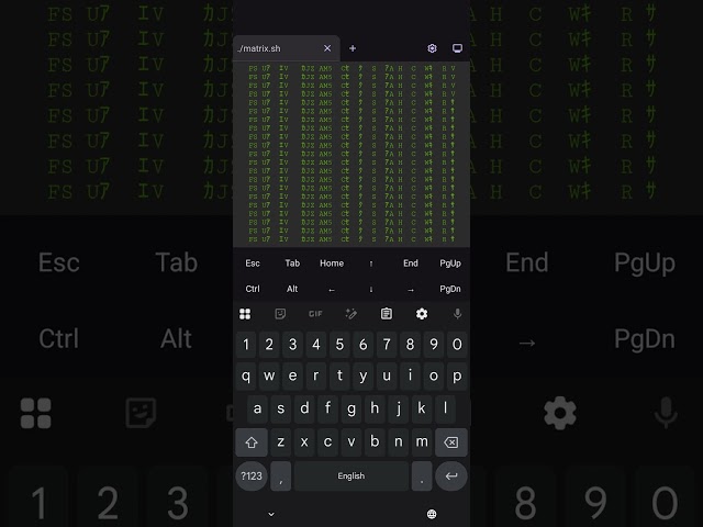 Matrix Rain Drop in Android Terminal