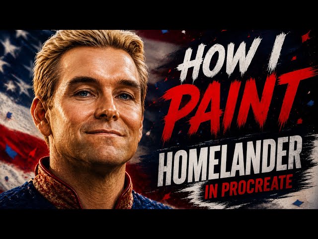 How I Paint Homelander (Antony Starr) from The Boys in Procreate