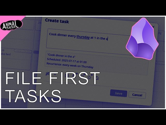 File-First Task Management | Obsidian's TaskNotes