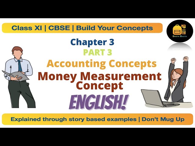 Class11 Chapter: 3 Money Measurement Concept (English) | Part 3 | CBSE