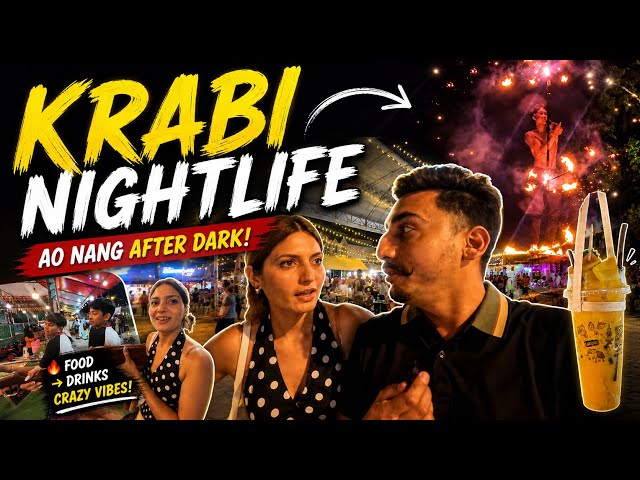 Krabi Night Market & Nightlife 🌙 | Thailand Travel Vlog