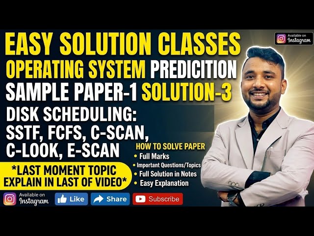 OPERATING SYSTEM I DISK SCHEDULING I FCFS/C-SCAN/E-SCAN/C-LOOK/SSTF I EASY I  CCSU I BCA-4TH SEM I