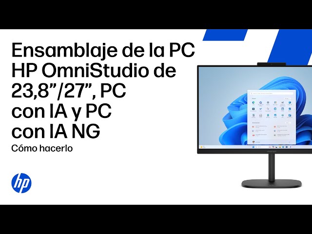 Desempaquetar y montar | HP OmniStudio PC de sobremesa todo en uno, AI PC, Next Gen AI PC