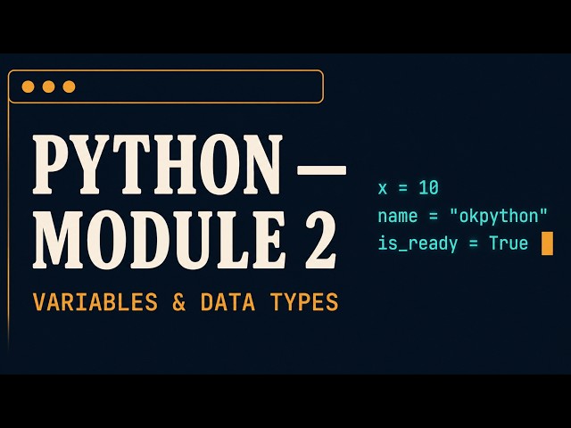 Python Module 2: Operators, Type Casting & User Input | okpython